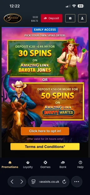 grand hotel casino bonus